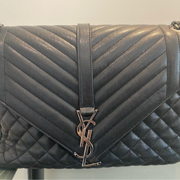 Yves Saint Laurent Handbags - Yves Saint Laurent Black Quilted Leather Shoulder Bag